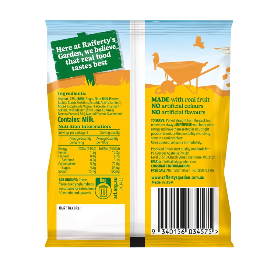 Banana Mini Yoghurt Drops
