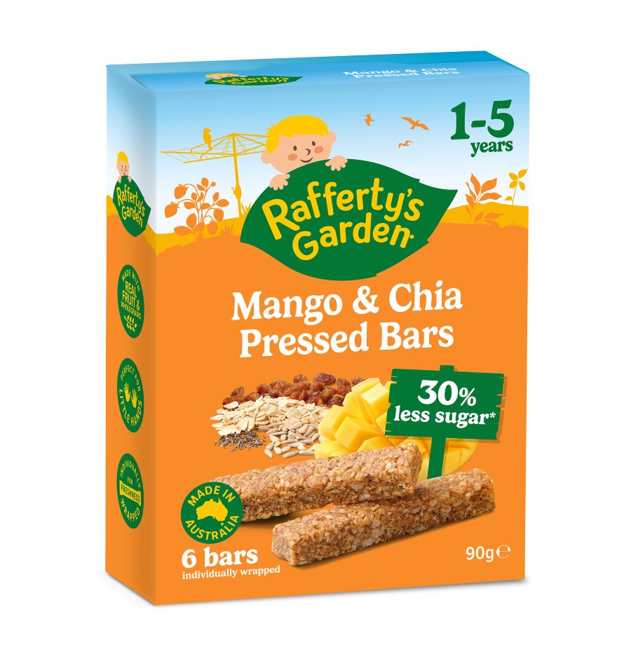 RG Mango Chia Pressed Bars_90g 3QUATER Mango & Chia Pressed Bars