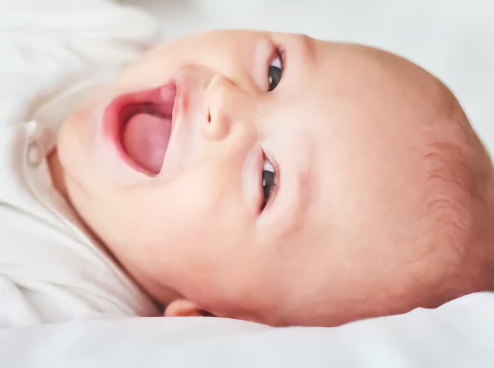 Baby laughing