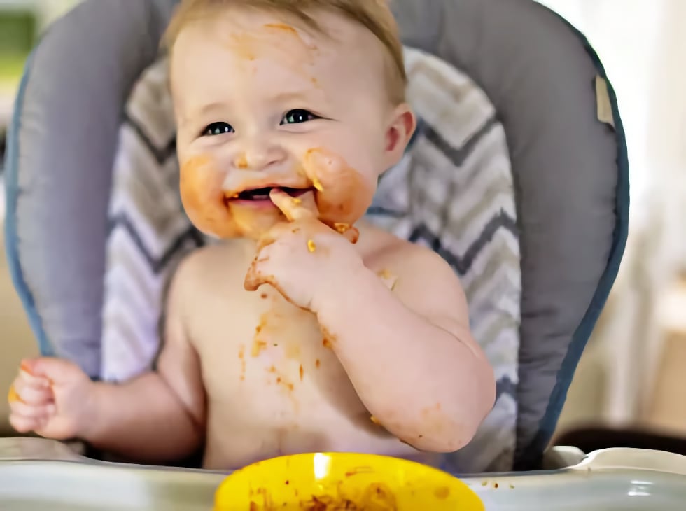 Baby eating