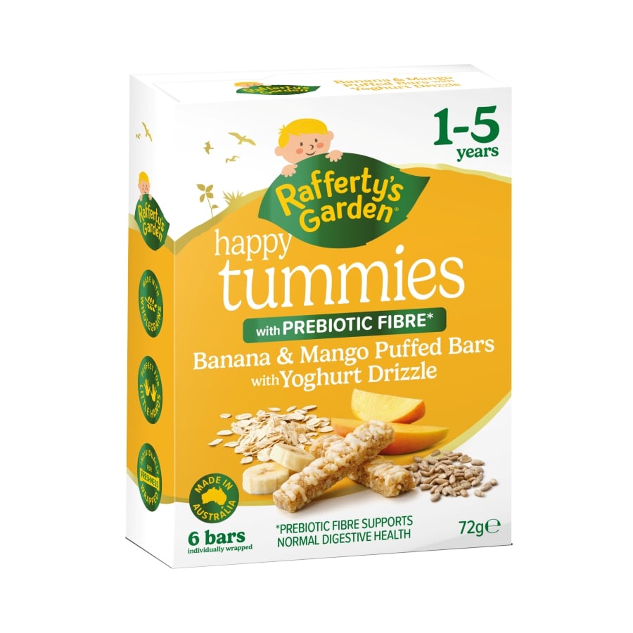 Happy Tummies Banana & Mango Puffed Bars with Yoghurt Drizzle